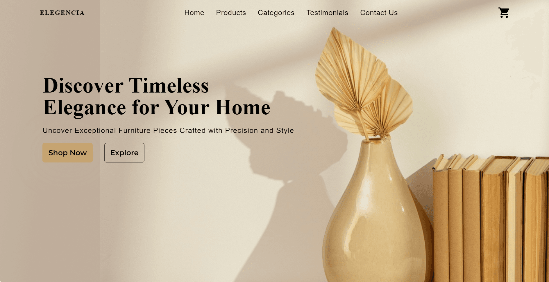 Elegencia furniture store screenshot