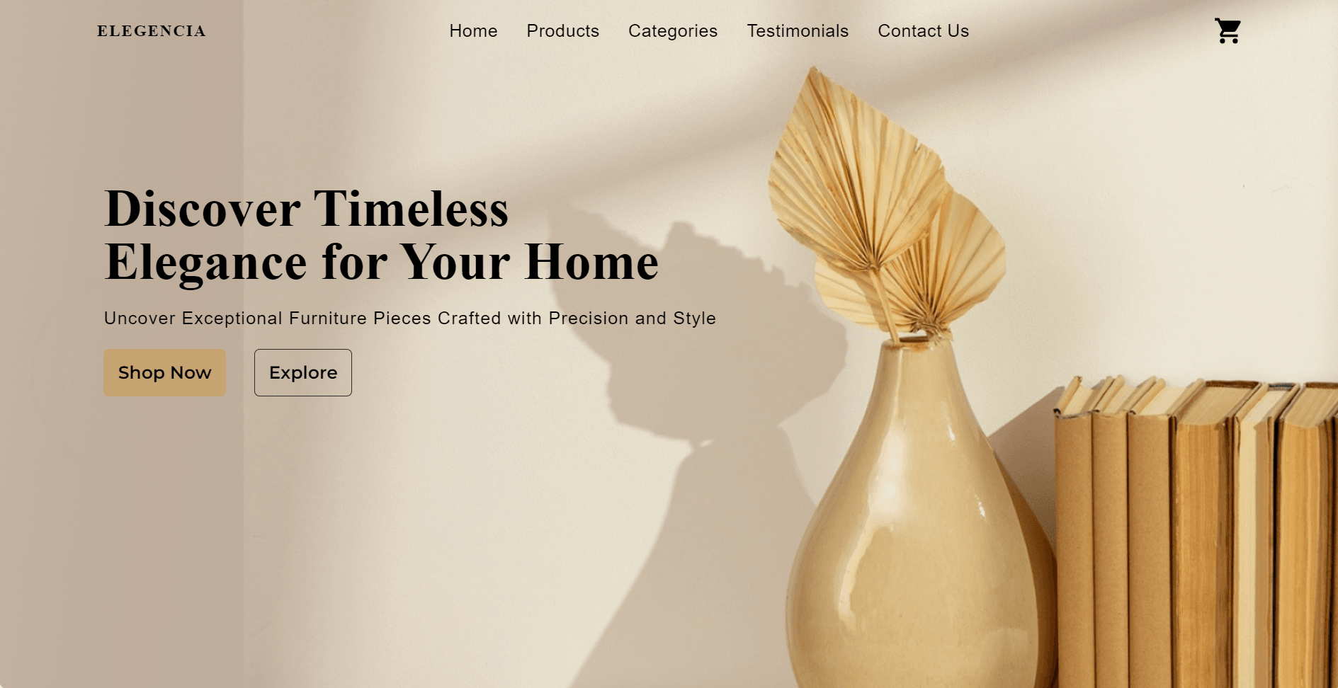 Elegencia furniture store screenshot